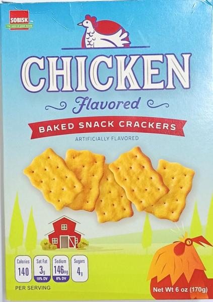 SOBISK 'Chicken' Flavored Baked Snack Crackers Artificially Flavored 170 gr